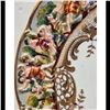 Image 8 : Set Of 3 Hand Painted Armorial Capodimonte Plates 19th Century