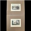 Image 1 : Pair Of Antique English Colored Landscape Etchings From The Jones & C London Company