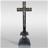 Image 1 : A 19th Century Wood And Silver Plated Altar Crucifix