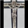 Image 2 : A 19th Century Wood And Silver Plated Altar Crucifix