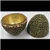 Image 2 : Lot Of 10 Gilt Metal Egg Box Trinkets Inlaid With Semiprecious Stone