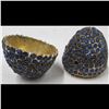 Image 3 : Lot Of 10 Gilt Metal Egg Box Trinkets Inlaid With Semiprecious Stone