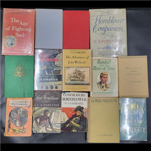 Vintage Lot Of 14 Assorted Novels By C.S. Forester, First Edition