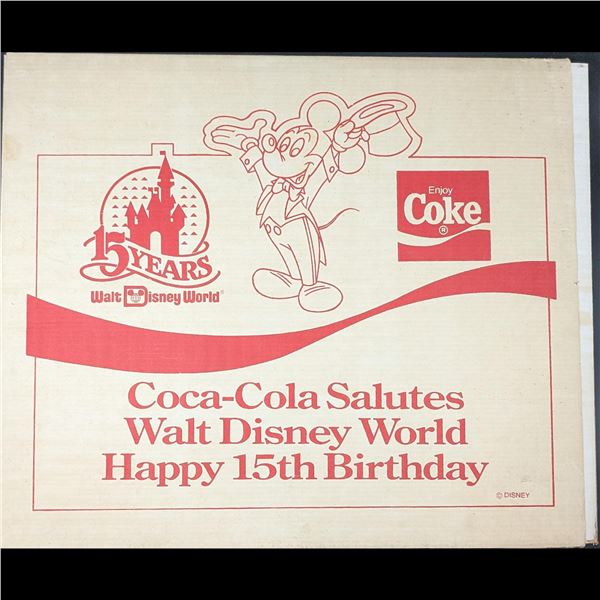 Coca-Cola Salutes Walt Disney a Happy 15th Birthday Framed Pin Set With Original Box