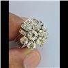 Image 4 : Hand Crafted Ladies Diamond Cluster Style 14K White Gold Ring, 1.58 Total Diamond Weight