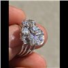Image 7 : Hand Crafted Ladies Diamond Cluster Style 14K White Gold Ring, 1.58 Total Diamond Weight