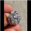 Image 9 : Hand Crafted Ladies Diamond Cluster Style 14K White Gold Ring, 1.58 Total Diamond Weight
