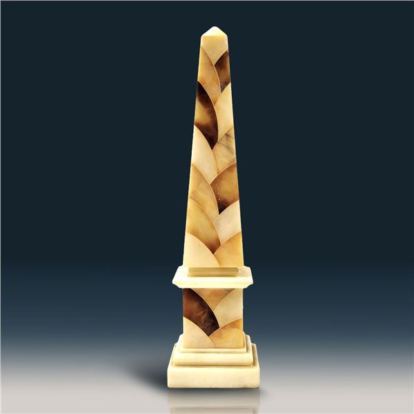 A Vintage 20th C. Italian Cream Obelisk
