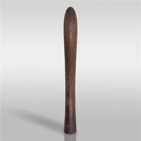 An Early Polynesian Chip Carved Wood Club