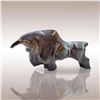 Image 1 : A Mid Century Modern Drip Glaze Pottery Bull