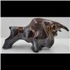 Image 3 : A Mid Century Modern Drip Glaze Pottery Bull