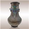 Image 1 : A 19th C Taotie Handled Cloisonne Archaic Style Vase