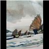 Image 7 : Dong Kingman (American, 1911-2000) Watercolor Landscape Painting