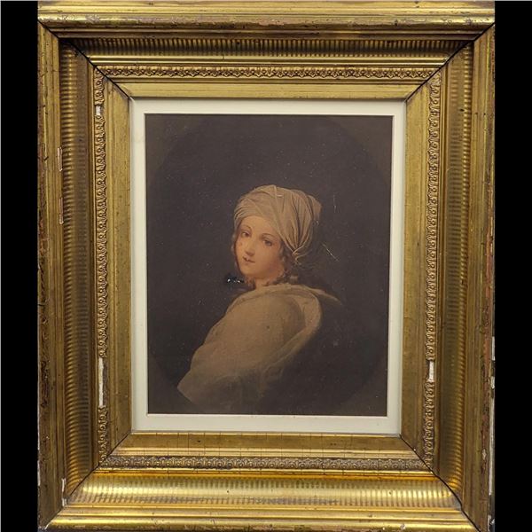 Antique Italian School Oil On Canvas Portrait Painting