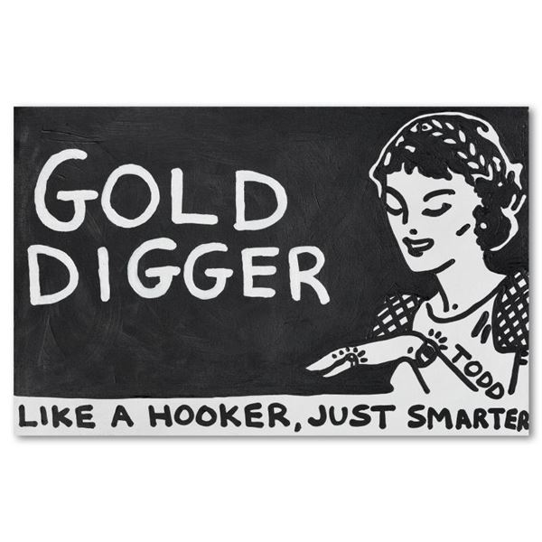 Todd Goldman "Gold Digger" Original Acrylic on Canvas