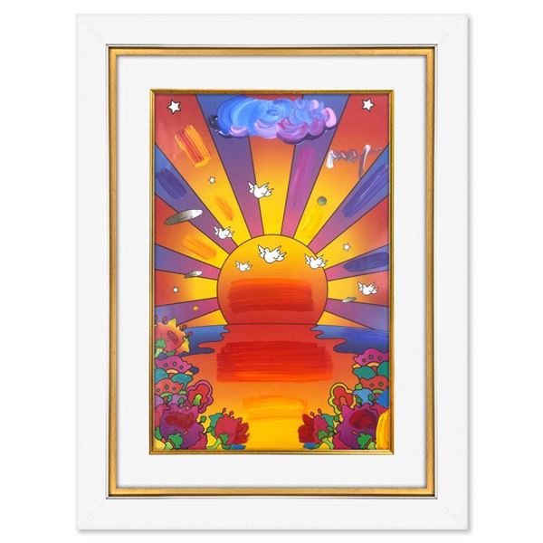 Peter Max "Sunrise 2000" Original Mixed Media on Paper