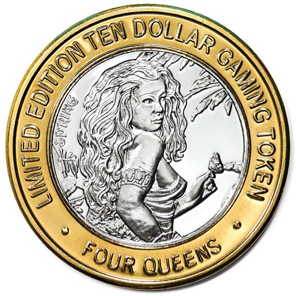 .999 Silver Four Queens Casino Hotel Las Vegas $10 Limited Edition Gaming Token