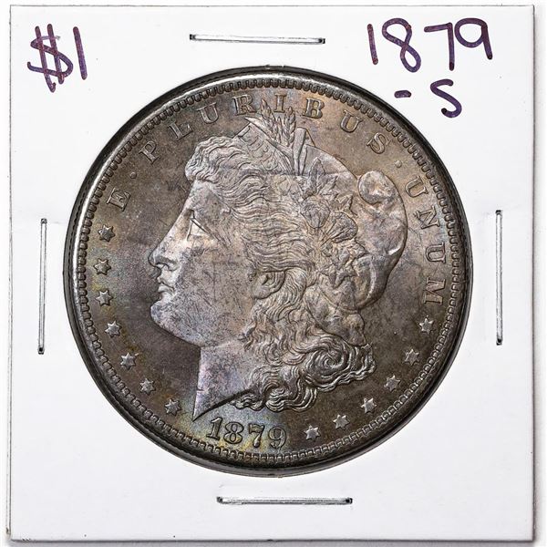 1879-S $1 Morgan Silver Dollar Coin Amazing Toning