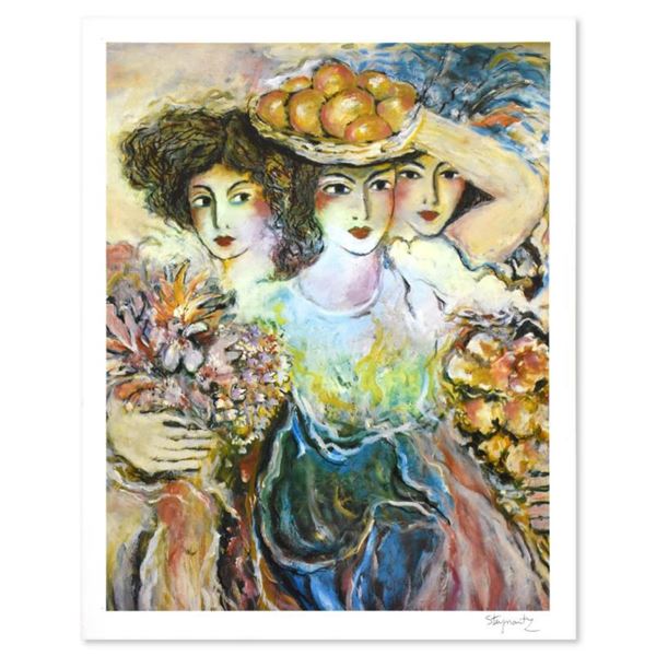 Zamy Steynovitz (1951-2000) "Three Women" Limited Edition Lithograph on Paper