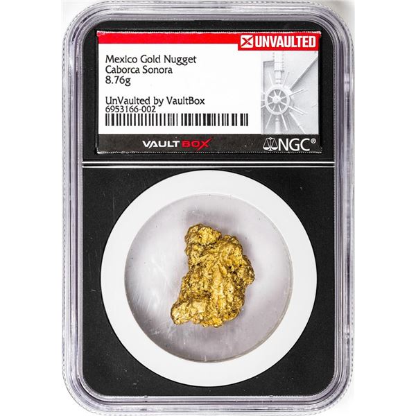 8.76 Gram Caborca Sonora Mexico Gold Nugget NGC Vaultbox Unvaulted