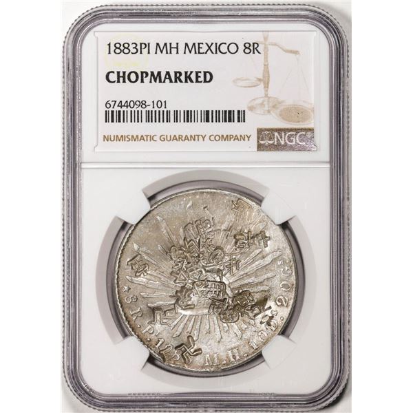 1883PI MH Mexico 8 Reales Silver Coin NGC Chopmarked