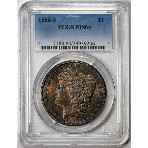 1888-S $1 Morgan Silver Dollar Coin PCGS MS64