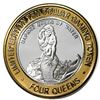 Image 2 : .999 Silver Four Queens Casino Hotel Las Vegas $10 Limited Edition Gaming Token