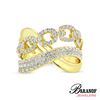 Image 2 : FANCY DIAMOND RING SET IN 14 KARAT YELLOW GOLD