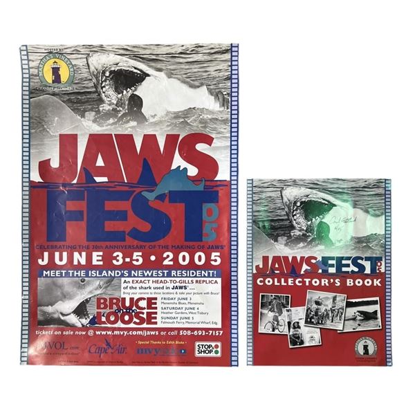 Jaws (1975) - Signed 30th Year Anniversary Jaws Fest Convention Program And Poster