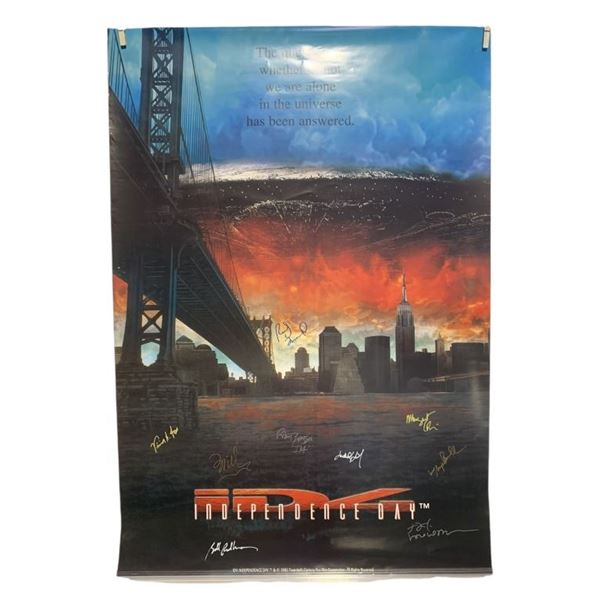Independence Day (1996) - Signed by 8 Poster (27x39)