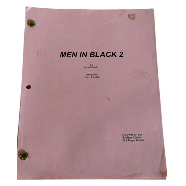 Men in Black II (2002) - Rick Baker's Pink Script Revision