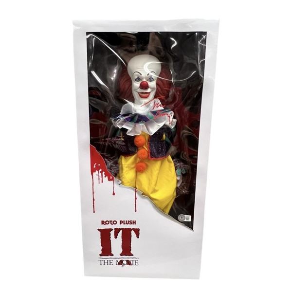 It (1990) - Tim Curry Signed Pennywise Mezco Roto Plush Doll (Beckett)