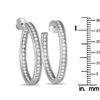 Image 3 : Cartier 18K White Gold 3.0ct Diamond Hoop Earrings