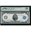 Image 1 : 1914 $5 Boston FRN PMG 58