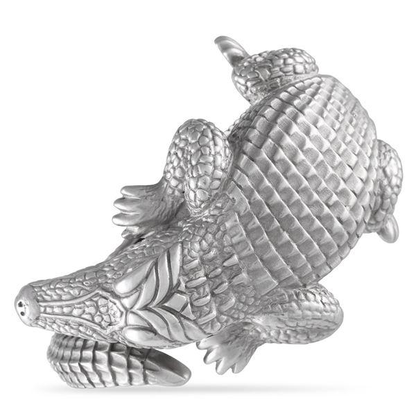 Kieselstein-Cord 18K White Gold Alligator Cuff Bracelet