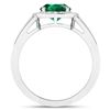 Image 4 : 14KT White Gold 1.53ctw Zambian Emerald and Diamond Ring