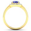 Image 4 : 14KT Yellow Gold 1.41ct Tanzanite and Diamond Ring