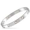 Image 1 : Cartier LOVE 18K White Gold 10 Diamond Bracelet  Size 17