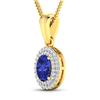 Image 2 : 14KT Yellow Gold 0.62ctw Tanzanite and Diamond Pendant