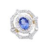 Image 2 : 14KT Yellow Gold 1.75ct Tanzanite and Diamond Ring