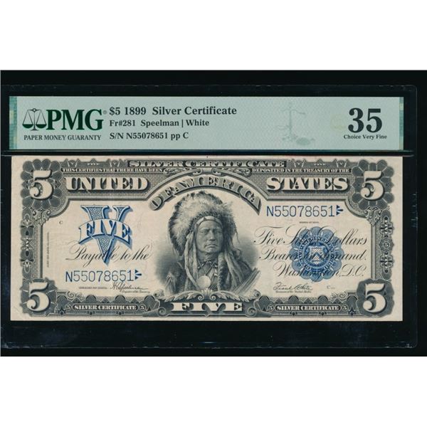 1899 $5 Chief Silver Certificate PMG 35