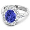 Image 2 : 14KT White Gold 2.21ct Tanzanite and Diamond Ring