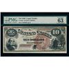 Image 1 : 1880 $10 Jackass Legal Tender Note PMG 63