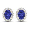 Image 1 : 14KT Yellow Gold 1.24ctw Tanzanite and Diamond Earrings