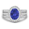 Image 3 : 14KT White Gold 1.41ctw Tanzanite and Diamond Ring