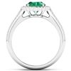 Image 4 : 14KT White Gold 1.53ct Zambian Emerald and Diamond Ring