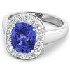 Image 2 : 14KT White Gold 2.9ct Tanzanite and Diamond Ring