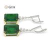Image 2 : GIA Certified 23.38 Ct Natural Emerald and Diamond Earrings