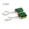 Image 3 : GIA Certified 23.38 Ct Natural Emerald and Diamond Earrings