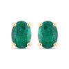 Image 1 : 14KT Yellow Gold 1.56ctw Zambian Emerald Earrings